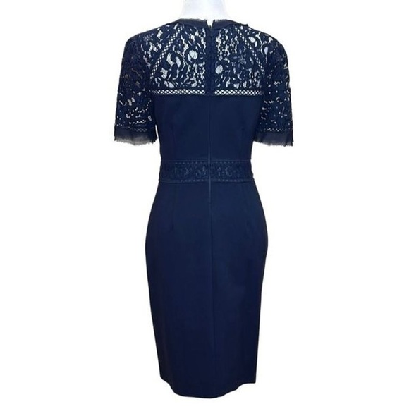 Rebecca Taylor Navy Lace Sheath Dress - Picture 6 of 16